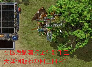 合区后躺着打金?新手三天如何轻松赚回三四百? 合区后躺着打金?新手三天如何轻松赚回三四百?