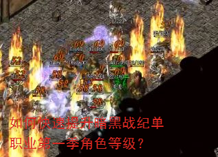 如何快速提升暗黑战纪单职业第一季角色等级? 如何快速提升暗黑战纪单职业第一季角色等级?