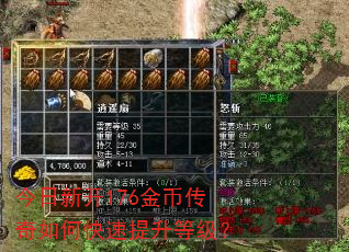 今日新开176金币传奇如何快速提升等级? 今日新开176金币传奇如何快速提升等级?