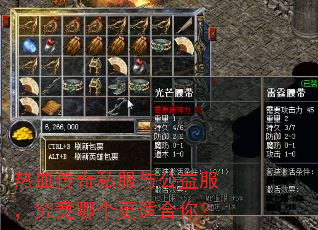 热血传奇私服与公益服,究竟哪个更适合你? 热血传奇私服与公益服,究竟哪个更适合你?