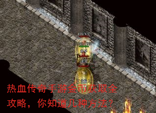 热血传奇手游金币获取全攻略,你知道几种方法? 热血传奇手游金币获取全攻略,你知道几种方法?