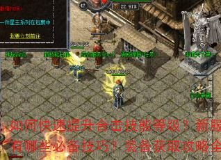 如何快速提升合击技能等级?新服冲级有哪些必备技巧?装备获取攻略全解析 如何快速提升合击技能等级?新服冲级有哪些必备技巧?装备获取攻略全解析